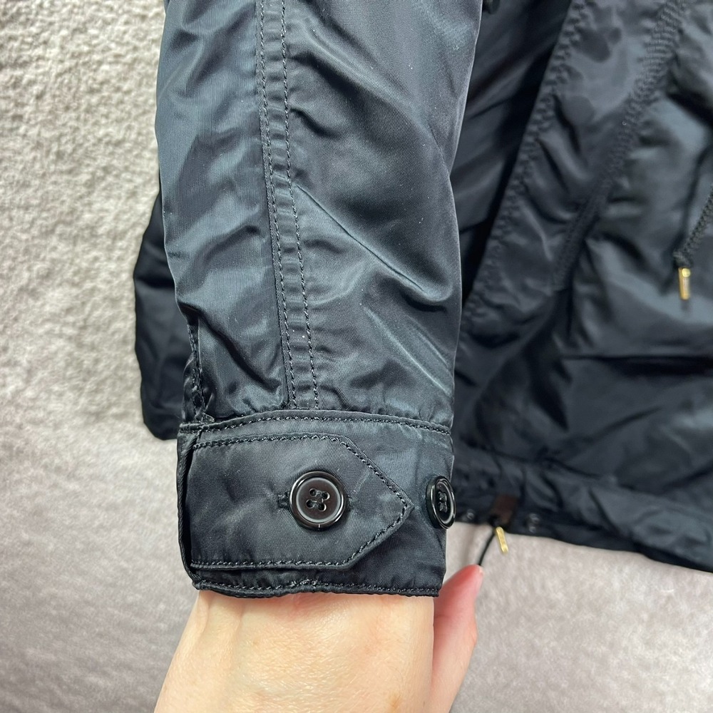 Alpha Industries Flight Jacket Womens XS Black Utility Nylon Parka Military - Picture 3 of 11